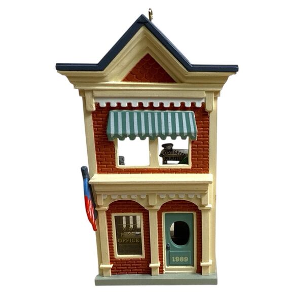 1989 Hallmark Nostalgic U.S. Post Office Ornament Vintage Christmas MIB - Picture 4 of 8